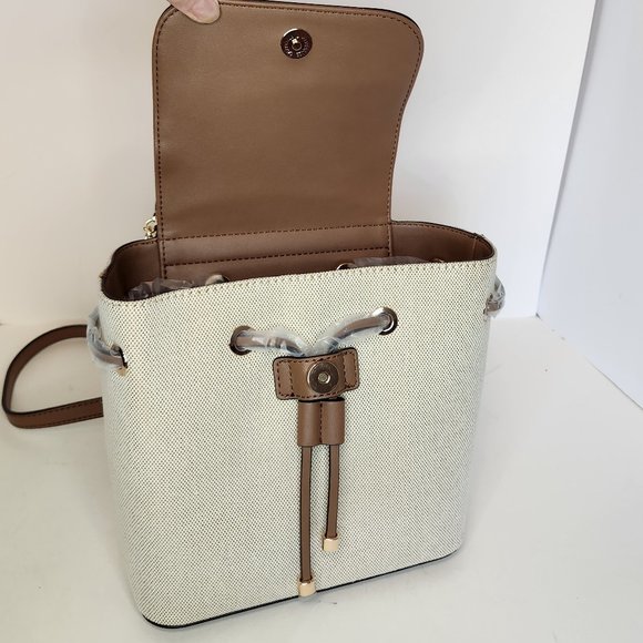 GUESS Tatiana Brown Backpack Shoulder Bag- NWT - Picture 9 of 12